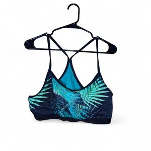 Fabletics Blue Tropical Sports Bra